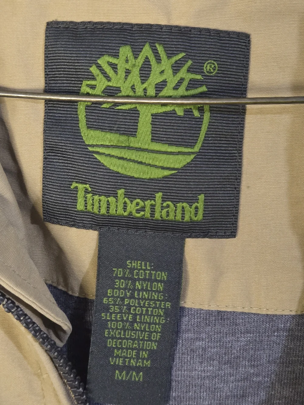Timberland Men's Stone Beige Zip-Up Jacket